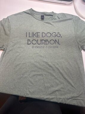 I Like Dogs Bourbon Graphic Tee - Green